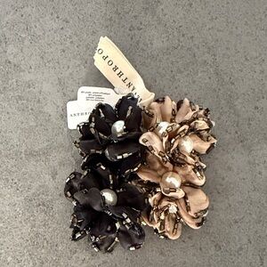 Anthropologie Floral Brooches-set of 4